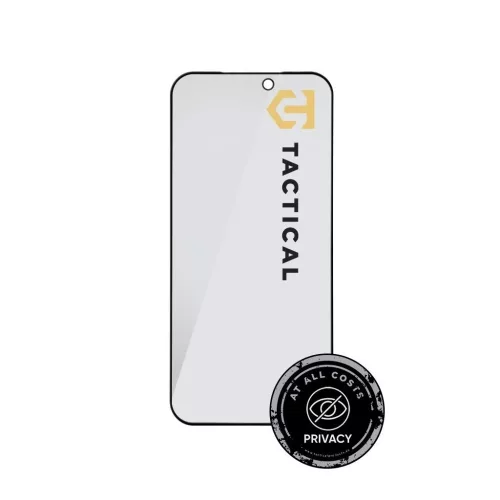Tactical Glass Shield Privacy Stealth 5D kijelzővédő Apple iPhone 17 Pro Max készülékhez fekete