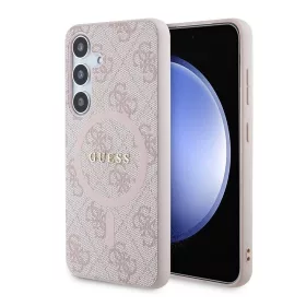  Guess PU Leather 4G Colored Ring MagSafe tok Samsung Galaxy S24 készülékhez rózsaszín