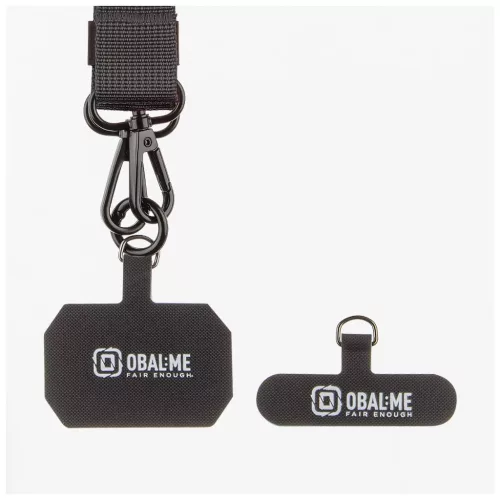 OBAL:ME NeckTag Ribbon Rope mobiltelefonhoz fekete