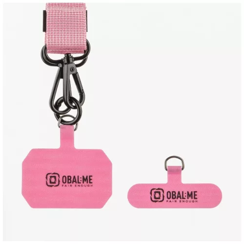 OBAL:ME NeckTag Ribbon Rope mobiltelefonhoz rózsaszín