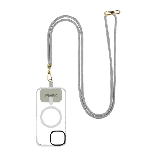 OBAL:ME NeckTag Allure Rope mobiltelefonhoz világosszürke