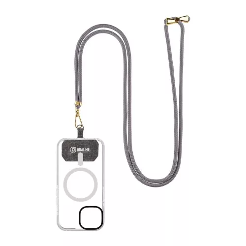 OBAL:ME NeckTag Allure Rope mobiltelefonhoz sötétszürke