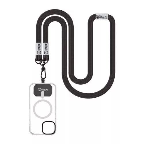 OBAL:ME NeckTag Trio Rope mobiltelefonhoz fekete