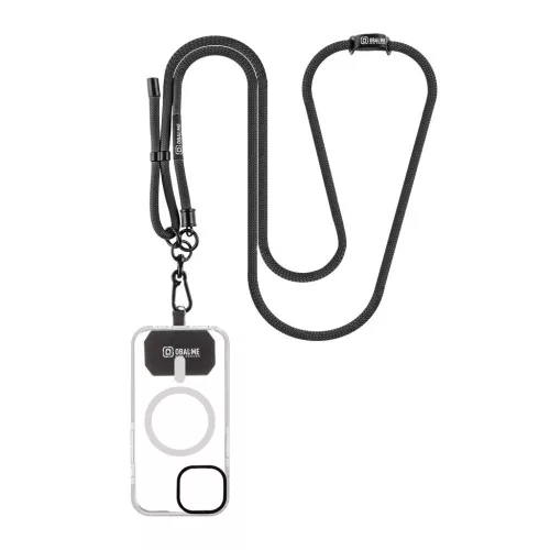 OBAL:ME NeckTag Rope mobiltelefonhoz fekete