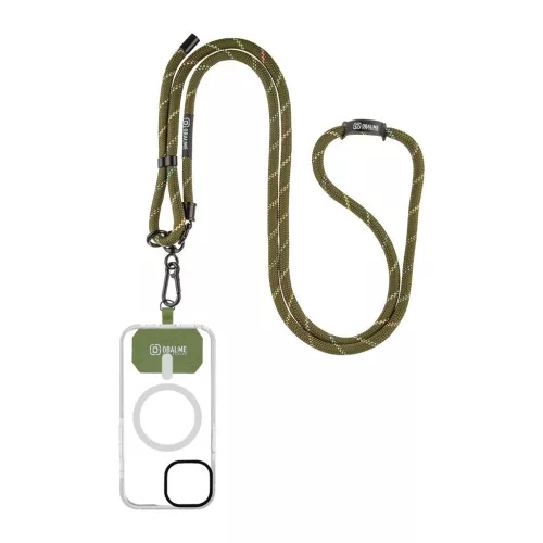 OBAL:ME NeckTag Rope mobiltelefonhoz katonai zöld