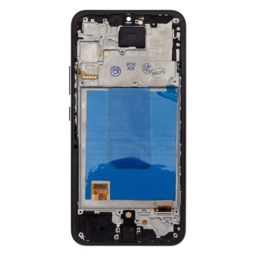 LCD kijelző + érintő egység + elülső tok Samsung A346B Galaxy A34 5G készülékhez grafit