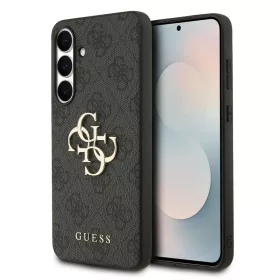   Guess PU 4G Metal Logo tok Samsung Galaxy S25 FE készülékhez szürke