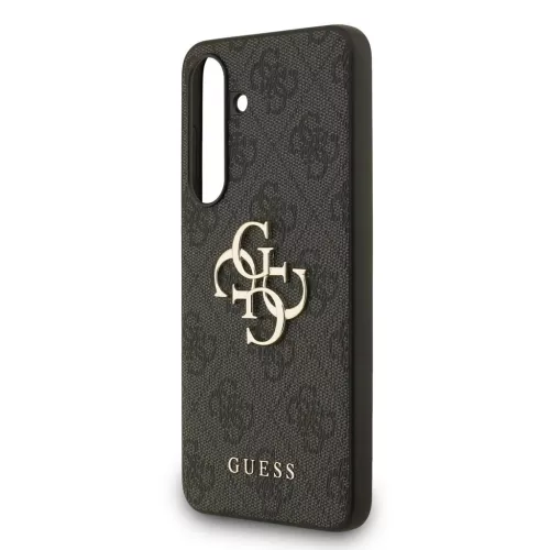Guess PU 4G Metal Logo tok Samsung Galaxy S25 FE készülékhez szürke