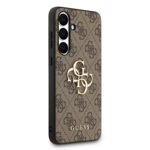 Guess PU 4G Metal Logo tok Samsung Galaxy S25 FE készülékhez barna
