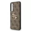 Guess PU 4G Metal Logo tok Samsung Galaxy S25 FE készülékhez barna