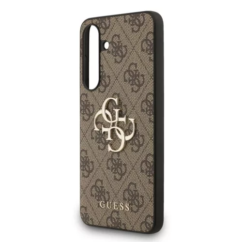 Guess PU 4G Metal Logo tok Samsung Galaxy S25 FE készülékhez barna