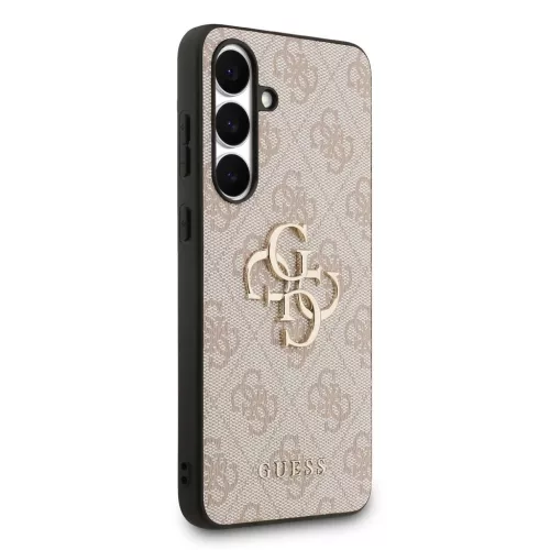 Guess PU 4G Metal Logo tok Samsung Galaxy S25 FE készülékhez rózsaszín