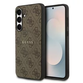   Guess PU Leather 4G Colored Ring MagSafe tok Samsung Galaxy S25 FE készülékhez barna