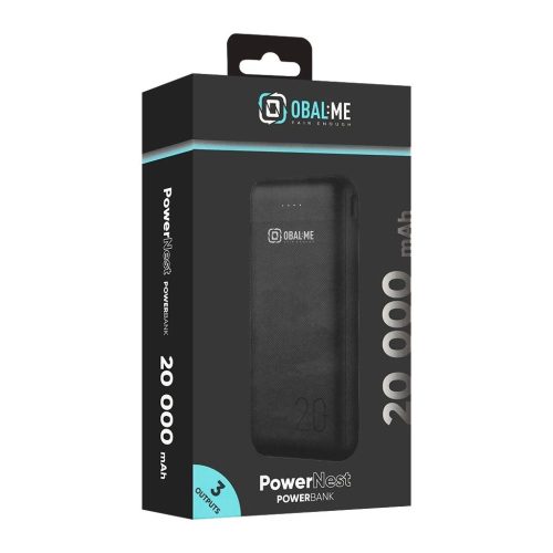OBAL:ME PowerNest powerbank 20000mAh fekete (sérült bliszter)