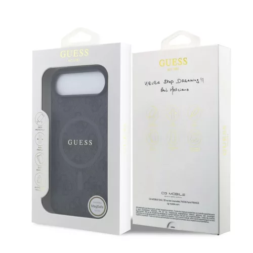 Guess PU Leather 4G Colored Ring MagSafe tok iPhone Air készülékhez fekete