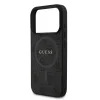 Guess PU Leather 4G Colored Ring MagSafe tok iPhone 17 Pro készülékhez fekete