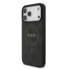 Guess PU Leather 4G Colored Ring MagSafe tok iPhone 17 Pro Max készülékhez fekete