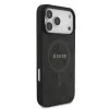 Guess PU Leather 4G Colored Ring MagSafe tok iPhone 17 Pro Max készülékhez fekete