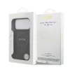 Guess PU Leather 4G Colored Ring MagSafe tok iPhone 17 Pro Max készülékhez fekete