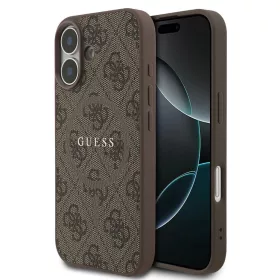   Guess PU bőr 4G színes gyűrű MagSafe tok iPhone 17 készülékhez barna