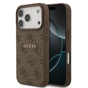   Guess PU bőr 4G Colored Ring MagSafe tok iPhone 17 Pro készülékhez barna