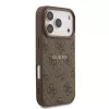 Guess PU bőr 4G Colored Ring MagSafe tok iPhone 17 Pro készülékhez barna