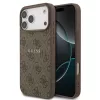 Guess PU bőr 4G Colored Ring MagSafe tok iPhone 17 Pro Max készülékhez barna