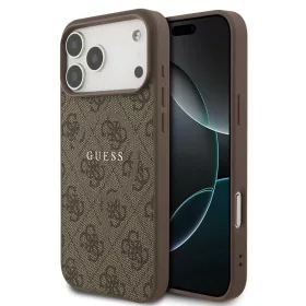   Guess PU bőr 4G Colored Ring MagSafe tok iPhone 17 Pro Max készülékhez barna