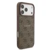 Guess PU bőr 4G Colored Ring MagSafe tok iPhone 17 Pro Max készülékhez barna