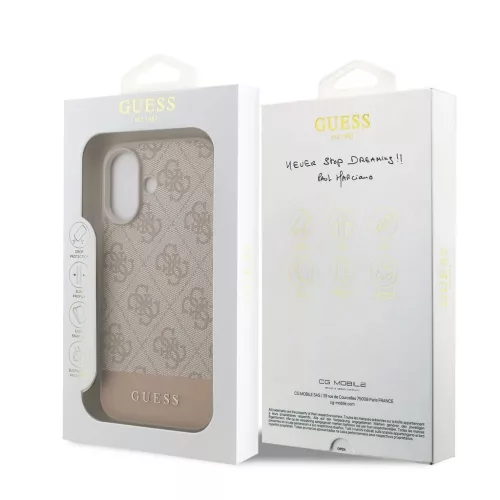 Guess PU 4G Stripe tok iPhone 17 készülékhez rózsaszín