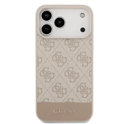 Guess PU 4G Stripe tok iPhone 17 Pro Max készülékhez rózsaszín