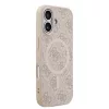 Guess PU bőr 4G Colored Ring MagSafe tok iPhone 17 készülékhez rózsaszín