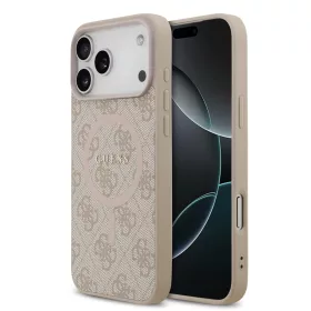   Guess PU Leather 4G Colored Ring MagSafe tok iPhone 17 Pro Max készülékhez rózsaszín