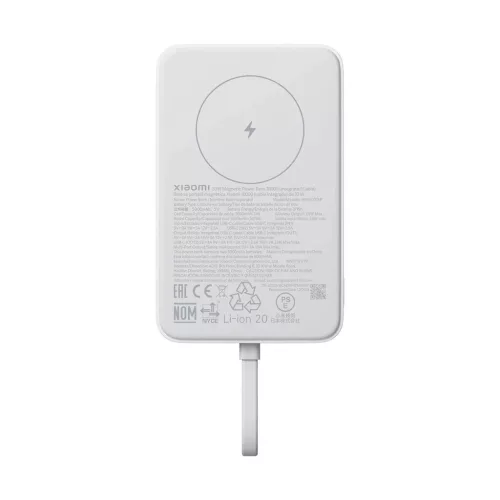 Xiaomi Mágneses Powerbank 33W 10000mAh integrált USB-C kábellel fehér