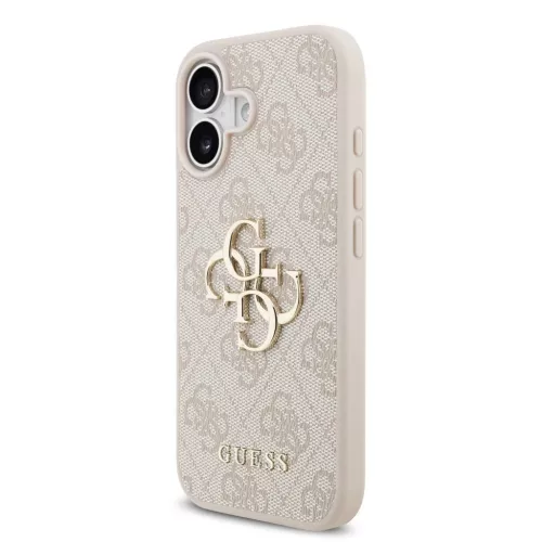 Guess PU 4G Metal Logo tok iPhone 17 készülékhez rózsaszín
