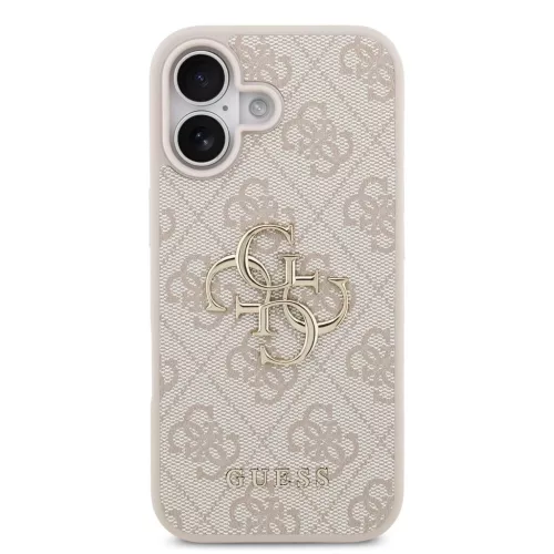 Guess PU 4G Metal Logo tok iPhone 17 készülékhez rózsaszín