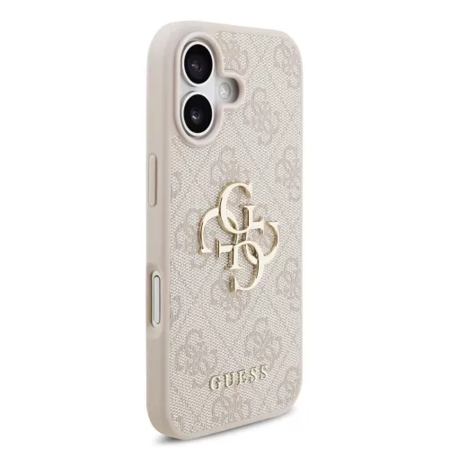 Guess PU 4G Metal Logo tok iPhone 17 készülékhez rózsaszín