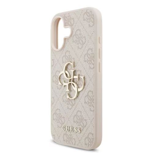 Guess PU 4G Metal Logo tok iPhone 17 készülékhez rózsaszín