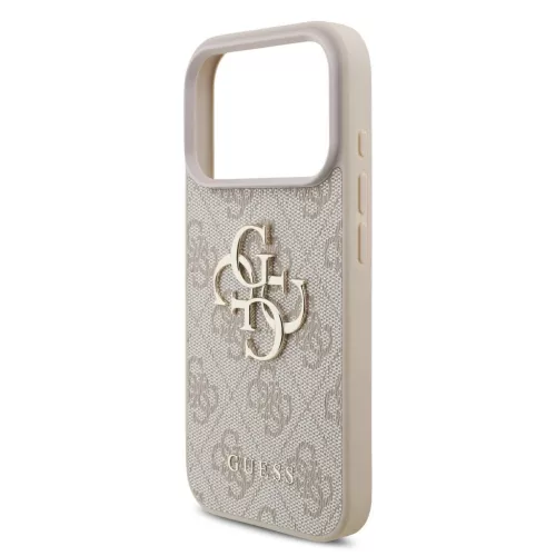 Guess PU 4G Metal Logo tok iPhone 17 Pro készülékhez rózsaszín