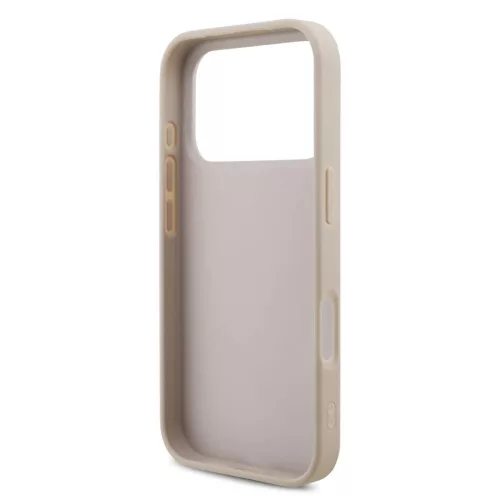 Guess PU 4G Metal Logo tok iPhone 17 Pro készülékhez rózsaszín