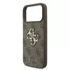 Guess PU 4G Metal Logo Strap tok iPhone 17 Pro Max készülékhez barna