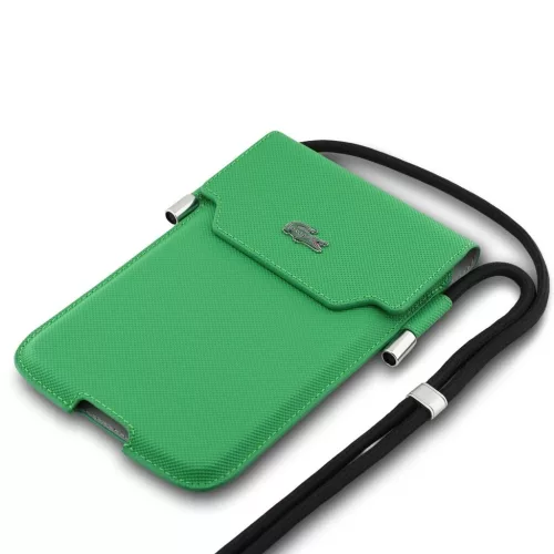 Lacoste PVC Iconic Petit Pique Metal Logo telefon tok XL zöld