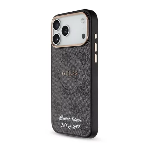 Guess PU 4G MagSafe Strap Limited Edition of 299 tok iPhone 17 Pro Max készülékhez fekete