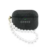 Guess PU 4G Classic Logo Pearl Strap tok AirPods Pro 3 készülékhez fekete