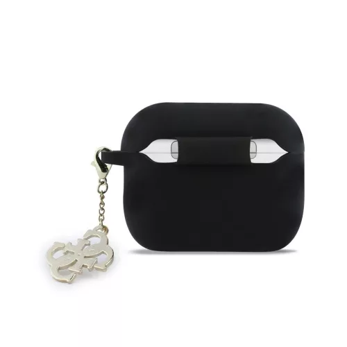 Guess 4G Charm szilikon tok AirPods Pro 3 készülékhez fekete