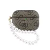 Guess PU 4G Classic Logo Pearl Strap tok AirPods Pro 3 készülékhez barna