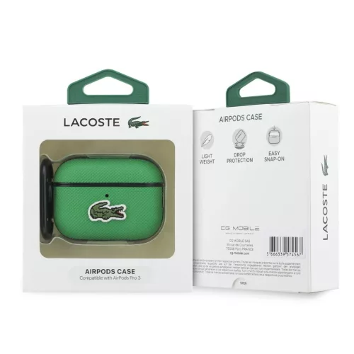Lacoste Petit Pique Croc Logo Patch tok AirPods Pro 3 készülékhez zöld