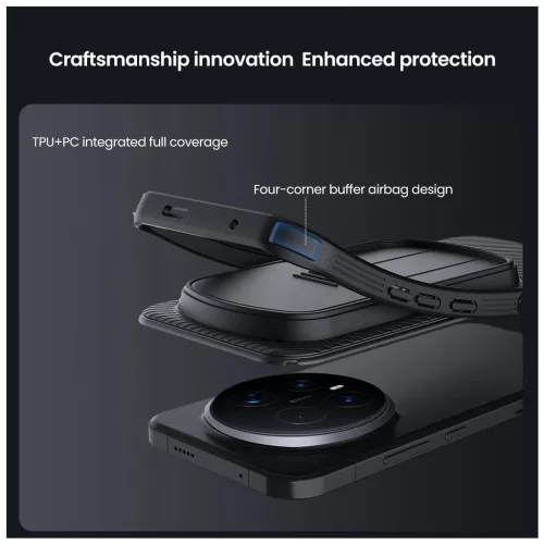 Nillkin CamShield PRO kemény tok Honor Magic 8 Pro készülékhez fekete