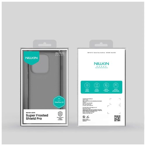 Nillkin Super Frosted PRO hátlap tok OnePlus 15 készülékhez átlátszó fekete