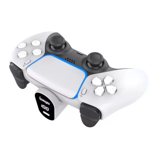iPega P5042 Hordozható Újratölthető Akkumulátor PS5 Controller készülékhez fehér (Sérült Csomagolás)